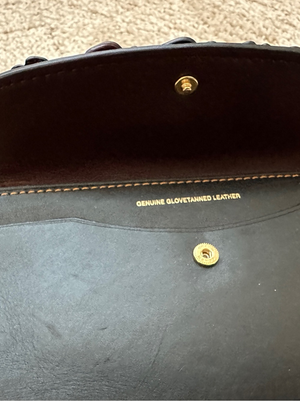 Coach Leather Floral Wristlet Pouch - Black - Picture 8 of 12